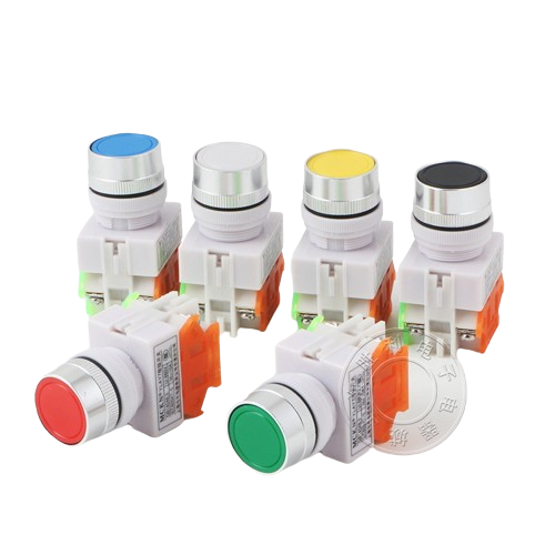 Self-Reset Switch Lay37-11bn (Y090) Flat Button Without Lock Ф22mm One Open And One Closed