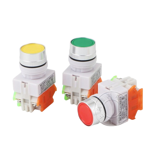 Self-Reset Switch Lay37-11bn (Y090) Flat Button Without Lock Ф22mm One Open And One Closed