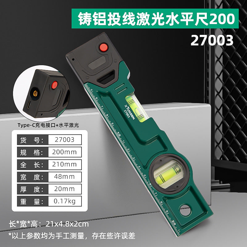 Wholesale small measuring rulers, high precision 1-meter level rulers, woodworking and decoration cast aluminum alloy solid level rulers
