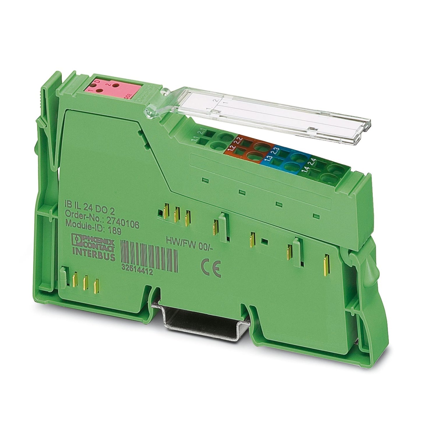 PHOENIX CONTACT/Phoenix IB digital module Inline, digital output module, digital outputs: 2,24 V DC, 2 A, connection system: 4 wires, local bus transmission rate: 500 kBit/s, protection class: IP20, incl. Inline connector and identification field - DDY GROUP CO.,LTD.