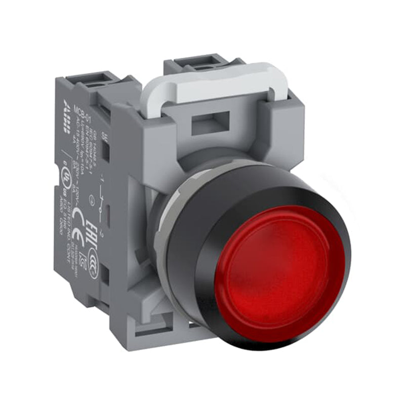 ABB MP series illuminated flat head combination button requires additional LED integrated lamp holder