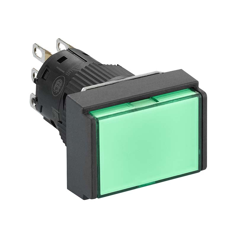 Schneider/Schneider Electric domestic XB6EDW plastic one-piece rectangular self-resetting button with light