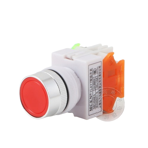 Self-Reset Switch Lay37-11bn (Y090) Flat Button Without Lock Ф22mm One Open And One Closed