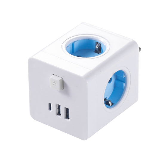 European standard magic cube converter USB plug socket travel plug board wireless socket