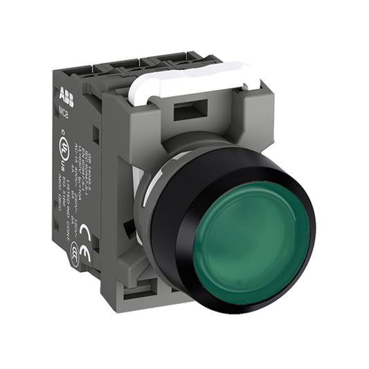 ABB MP series illuminated flat head combination button requires an additional LED integrated lamp holder (old model 10060157 is in stock)
