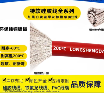 AWG cables  Ultra-Flexible High-Temperature Silicone Wire (600V, -60°C to +200°C)