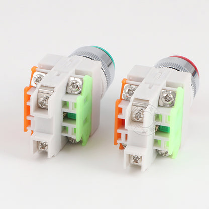 Wholesale LAY37-11DNZS Y090LAY7 illuminated self-locking push button switch, 22mm opening.