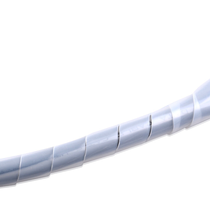 Wire spiral wound tubing, wire wrapping tubing, PE spiral plastic spiral wound tape, black and white, 4mm-30mm