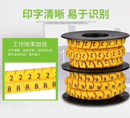 Numbered conduit for wires and cables, marking conduit for wires and cables, numbered conduit 0-9, lettered conduit A-Z