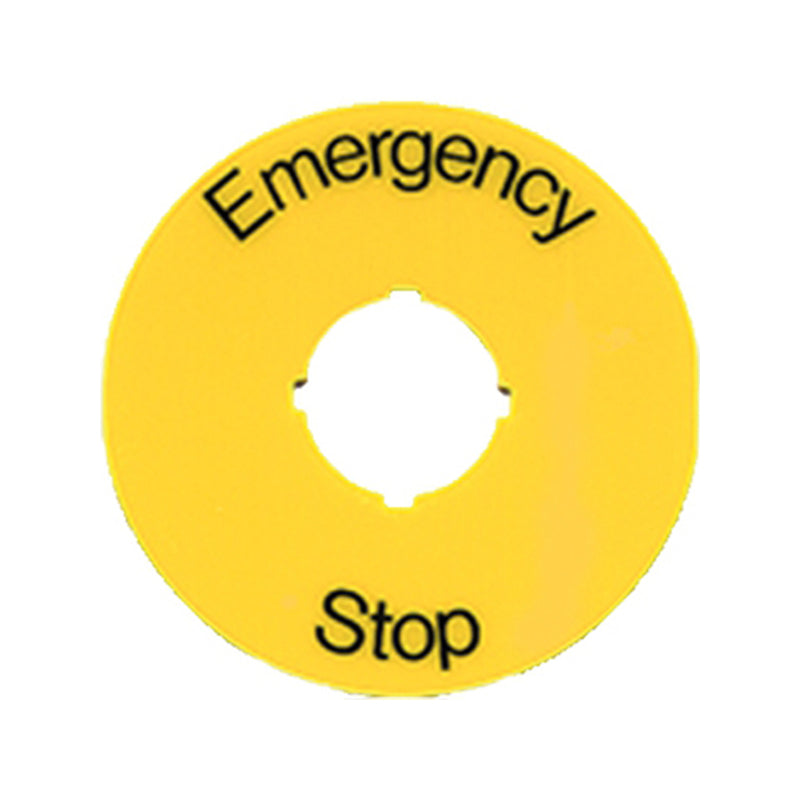 ABB C series emergency stop button sign