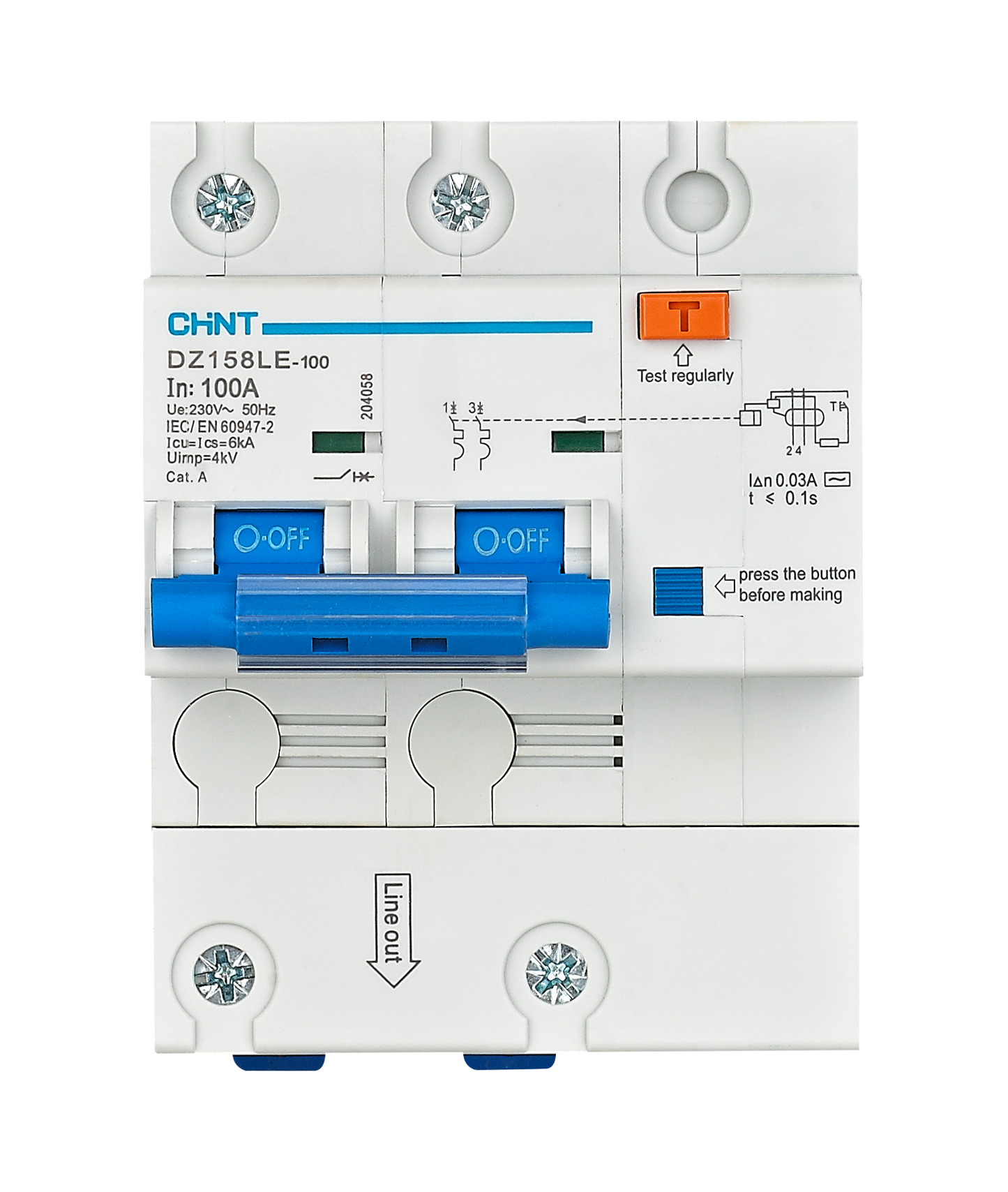 CHINT DZ158LE Residual Current Operated Circuit Breaker (RCBO)