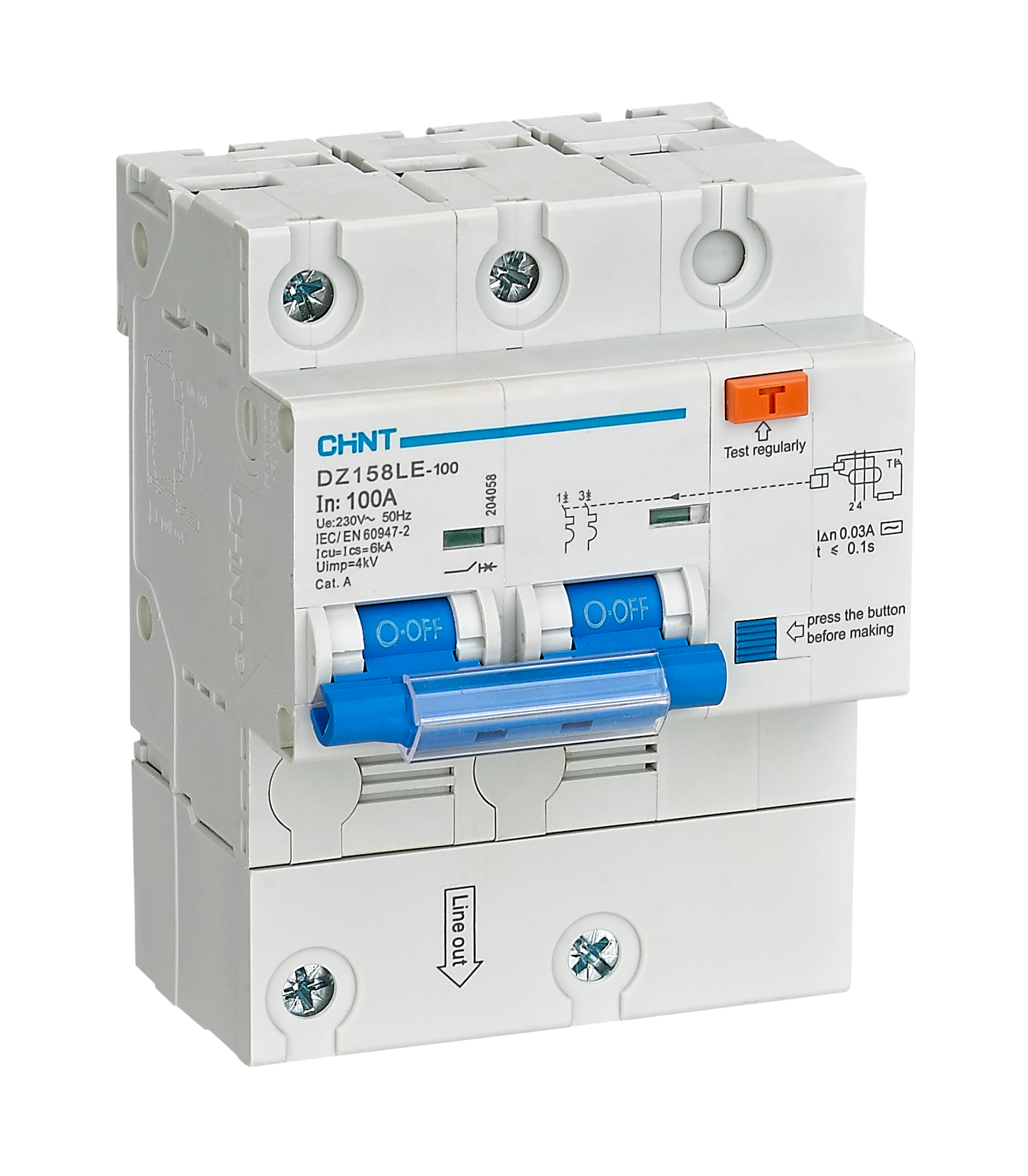 CHINT DZ158LE Residual Current Operated Circuit Breaker (RCBO)