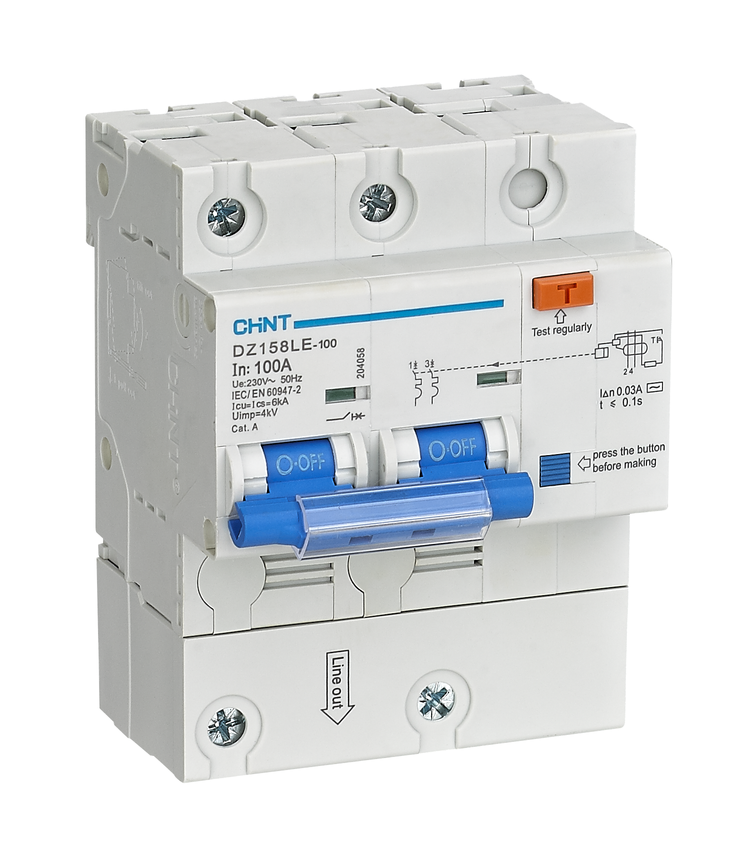 CHINT DZ158LE Residual Current Operated Circuit Breaker (RCBO)