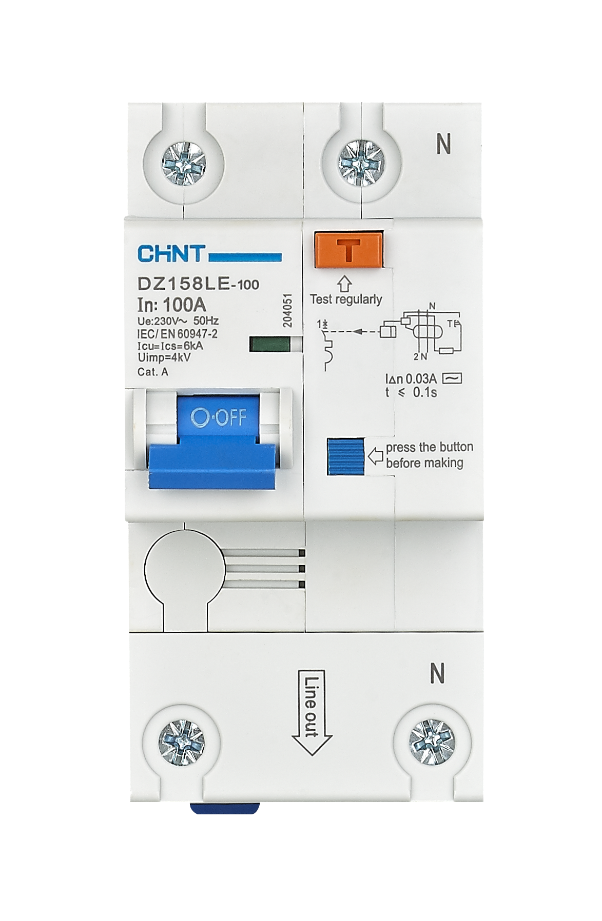 CHINT DZ158LE Residual Current Operated Circuit Breaker (RCBO)