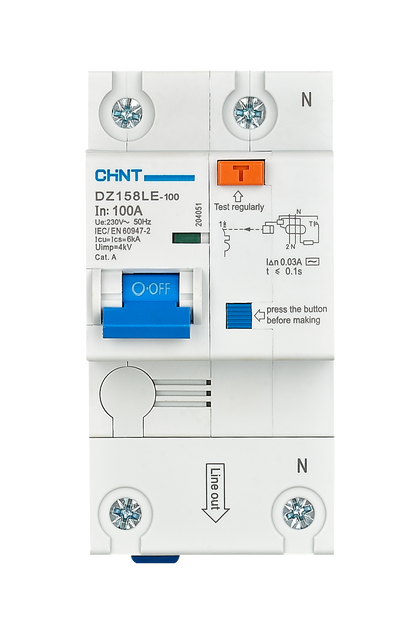 CHINT DZ158LE Residual Current Operated Circuit Breaker (RCBO)