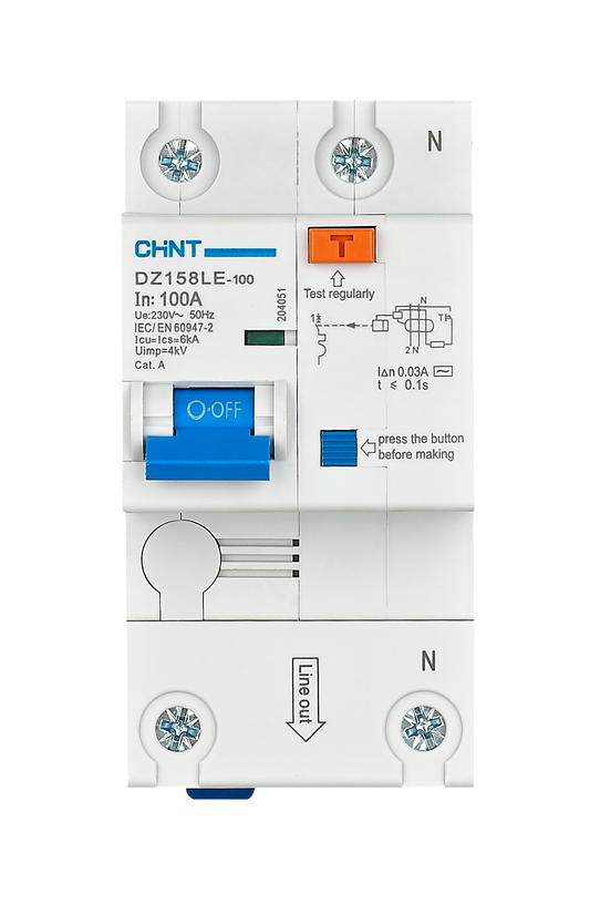 CHINT DZ158LE Residual Current Operated Circuit Breaker (RCBO)