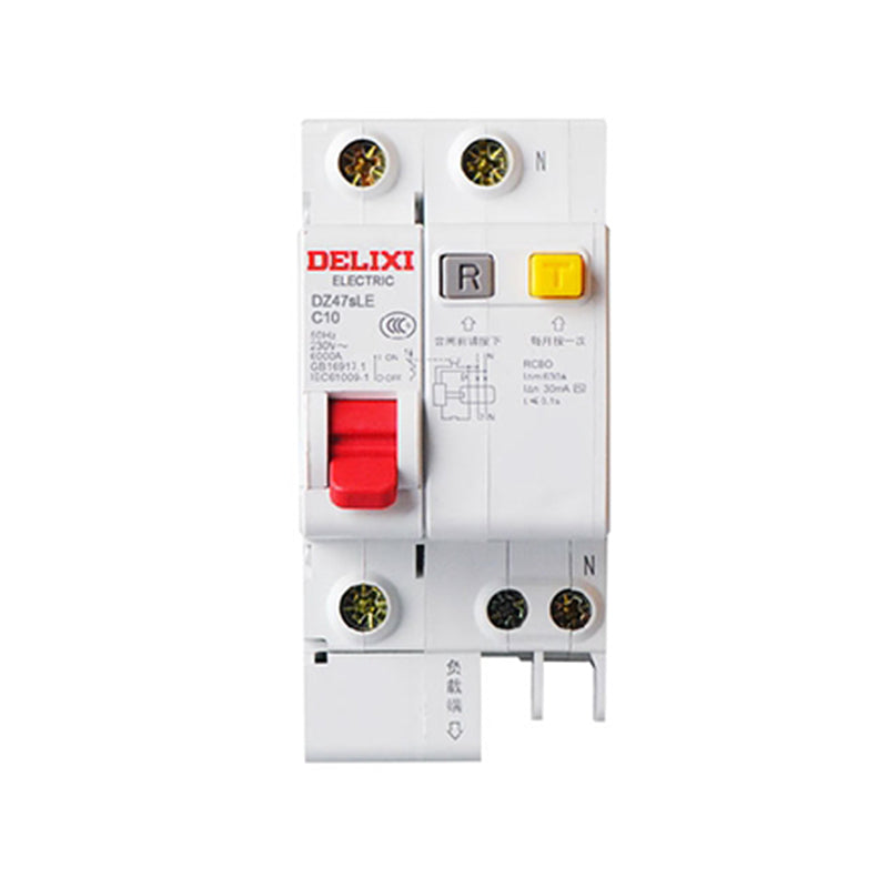 DELIXI DZ47TRLE Transparent RCBO 6kA Miniature Earth Leakage Circuit Breaker