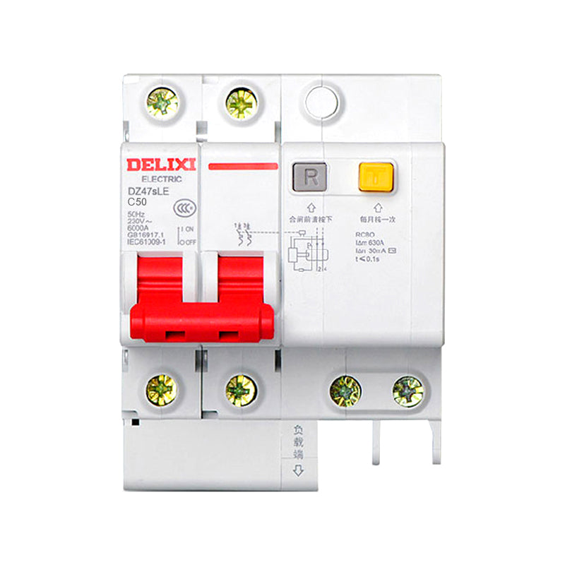 DELIXI DZ47TRLE Transparent RCBO 6kA Miniature Earth Leakage Circuit Breaker
