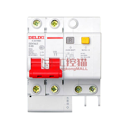 DELIXI DZ47TRLE Transparent RCBO 6kA Miniature Earth Leakage Circuit Breaker