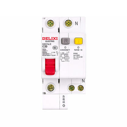 DELIXI DZ47TRLE Transparent RCBO 6kA Miniature Earth Leakage Circuit Breaker