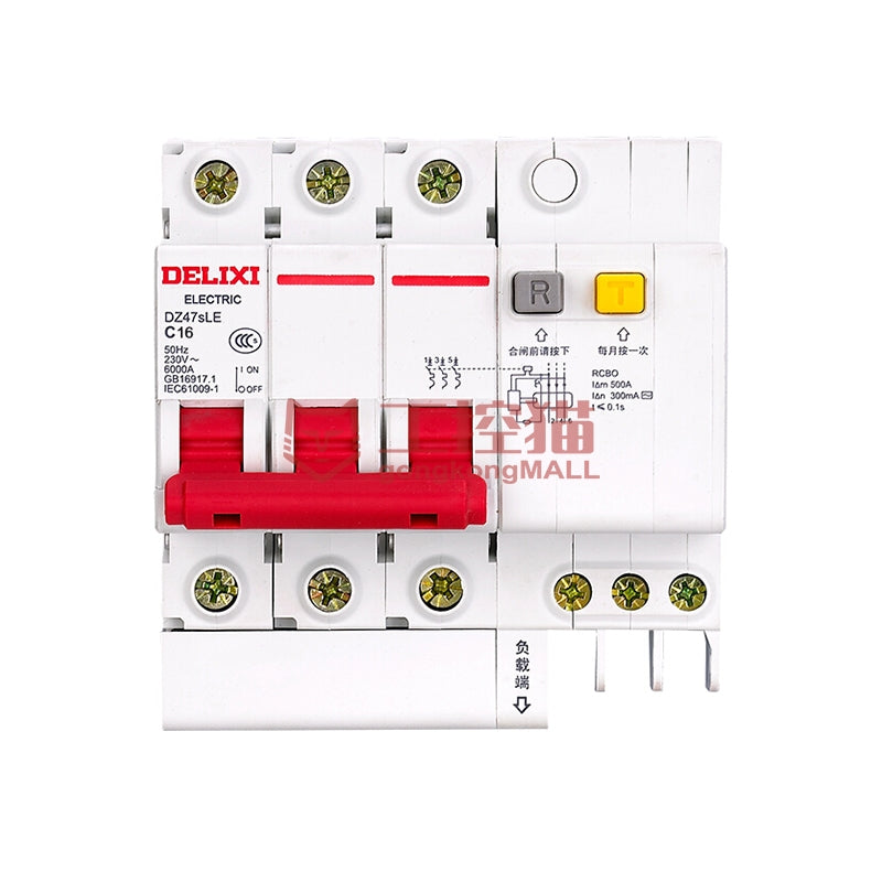DELIXI DZ47TRLE Transparent RCBO 6kA Miniature Earth Leakage Circuit Breaker