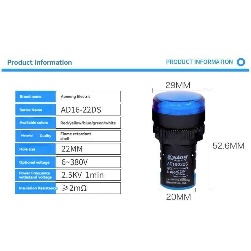 LED Power Indicator Light AD16-22DS