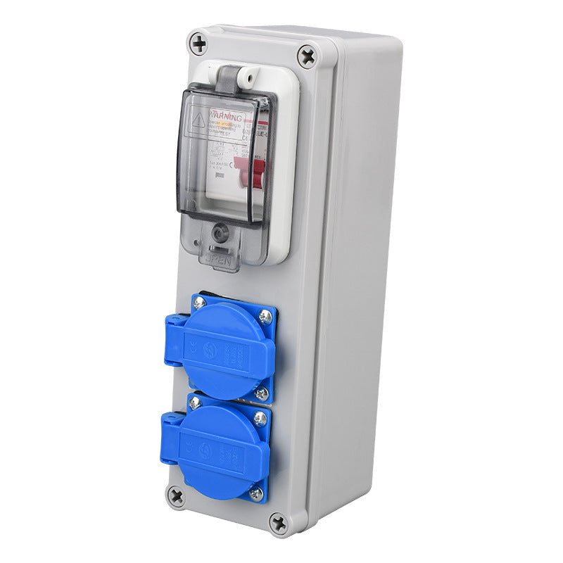 Outdoor waterproof portable industrial socket box, mobile plastic distribution box