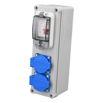 Outdoor waterproof portable industrial socket box, mobile plastic distribution box