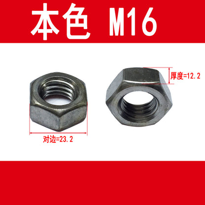 Wholesale galvanized hexagonal nuts, external hexagonal nuts, M3 M4 M5 M6 M8 M10 M12 M16 M20 M24 M30