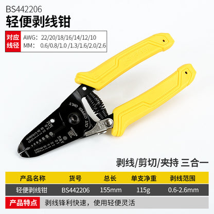 Cable cutters, electrician's manual tools, wire strippers, wire cutters, wire pullers, multi-functional wire strippers.
