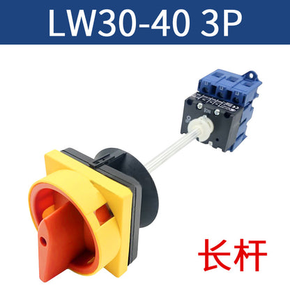 Universal transfer switch LW30-25A, load circuit breaker SJD11-32, three-phase load power disconnection rotation.