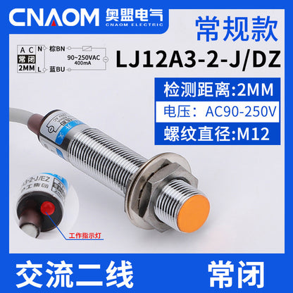 LJ12A3-4-Z/BX proximity switch, EX sensor probe, three-wire NPN normally open inductive switch, M12