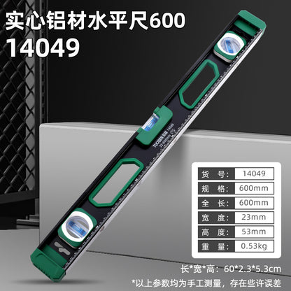 Wholesale small measuring rulers, high precision 1-meter level rulers, woodworking and decoration cast aluminum alloy solid level rulers