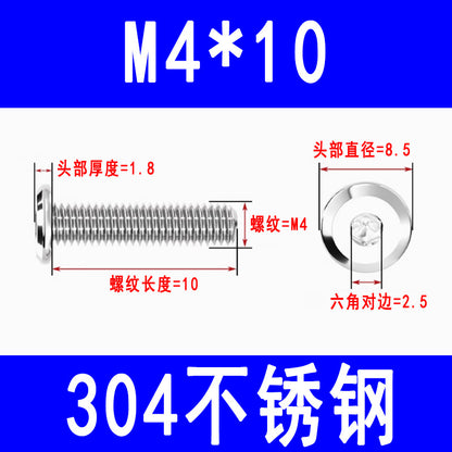 201/304 Stainless Steel Beveled Hex Socket Head Screws, Flat Head Hex Socket Furniture Screws M3 M4 M5 M6 M8