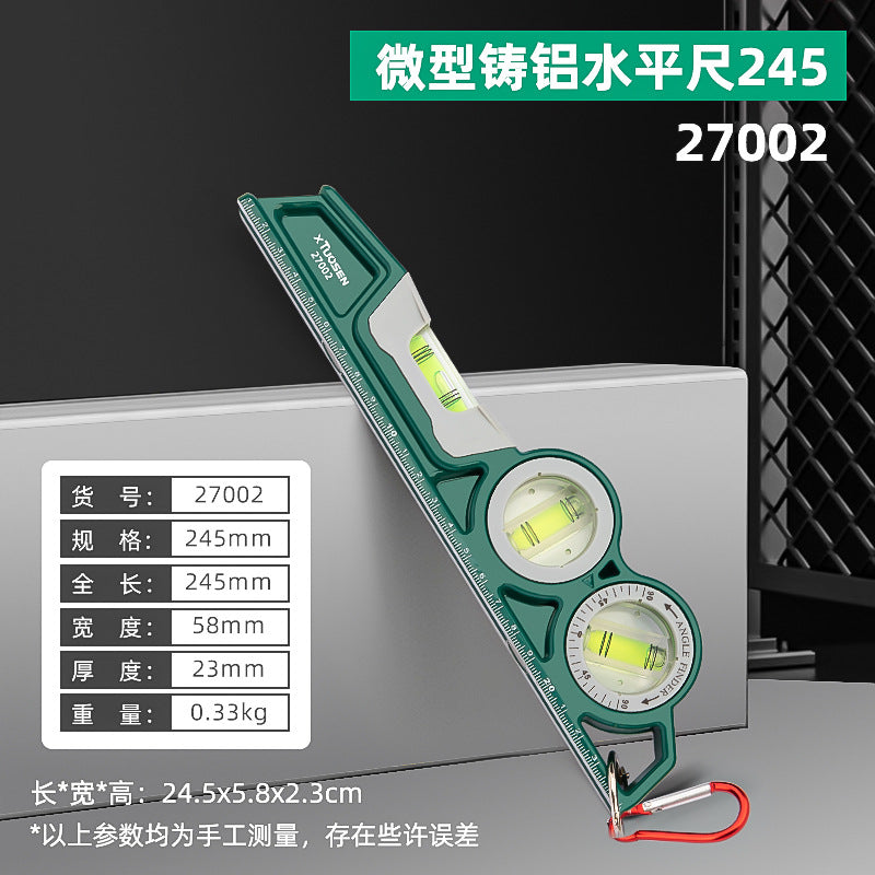 Wholesale small measuring rulers, high precision 1-meter level rulers, woodworking and decoration cast aluminum alloy solid level rulers