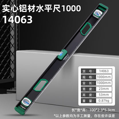 Wholesale small measuring rulers, high precision 1-meter level rulers, woodworking and decoration cast aluminum alloy solid level rulers