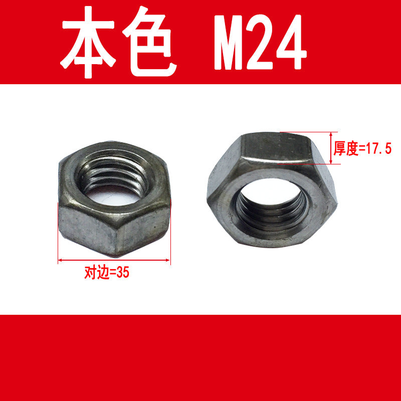 Wholesale galvanized hexagonal nuts, external hexagonal nuts, M3 M4 M5 M6 M8 M10 M12 M16 M20 M24 M30
