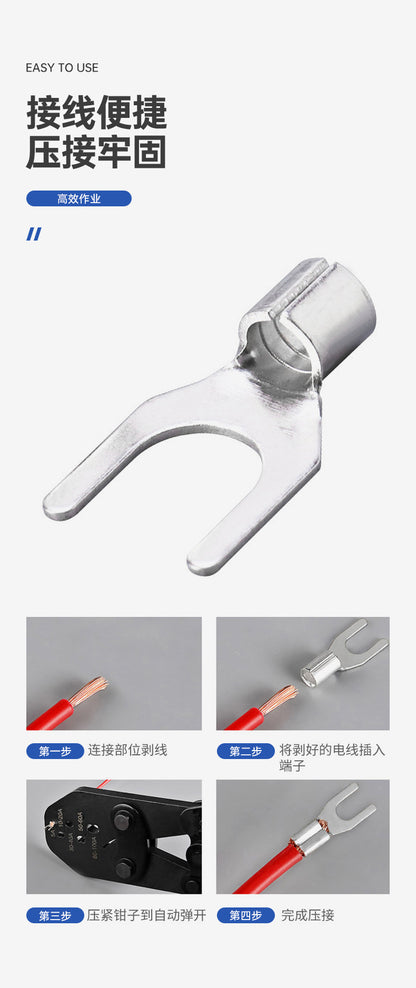 SNB bare terminal SNB1.25-3.2 cold-pressed terminal fork type UT type Y type 1.25-3 wiring terminal