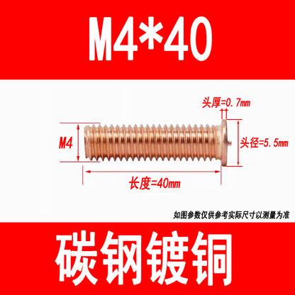 PT type welding screws, welding studs, energy storage welding studs, spot welding screws, studs, M3, M4, M5, M6, M8, M10