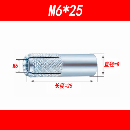 National standard internal expansion bolts, internal explosion-proof screws, internal force-operated flat-top explosion-proof screws, and top-explosion screws (M6, M8, M10, M12, M16).