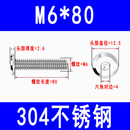 201/304 Stainless Steel Beveled Hex Socket Head Screws, Flat Head Hex Socket Furniture Screws M3 M4 M5 M6 M8