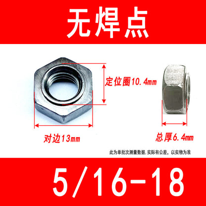 Hexagonal spot welded nuts without feet, stepped nuts, M3 M4 M5 M6 M8 M10 M12 M16 M18 M20 M24