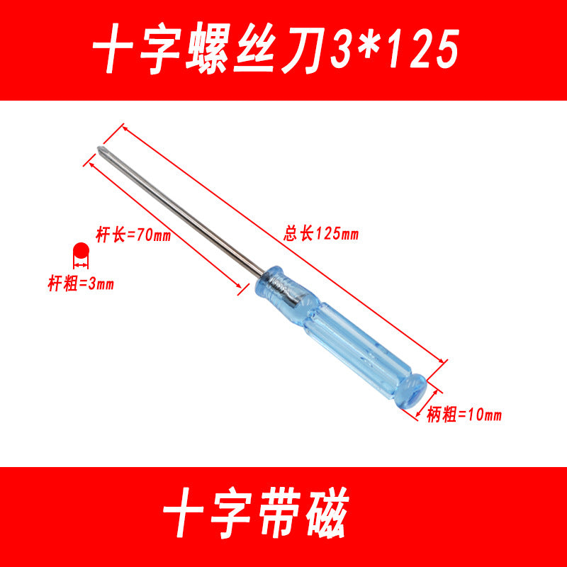 Mini Phillips screwdriver with crystal clear handle, mini flathead screwdriver, toy screwdriver tool