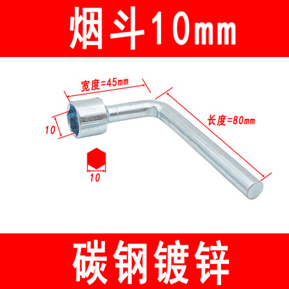 L-type socket wrench, pipe-type galvanized elbow socket wrench with matching tools 781012131417
