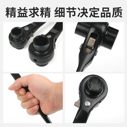 Manufacturer supplies twelve-point double-opening quick-release wrenches, high torque multi-purpose pointed-tail ratchet wrenches.