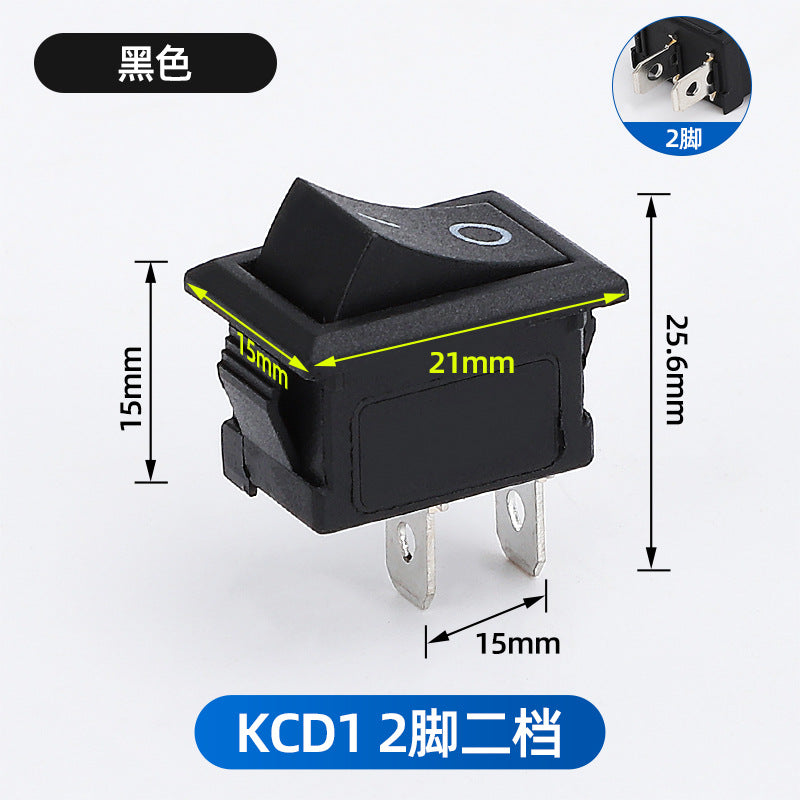 KCD1 push-button power switch, rocker switch, 234 rocker switch, two-pin, four-pin, six-pin, two-position, three-position rocker switch.