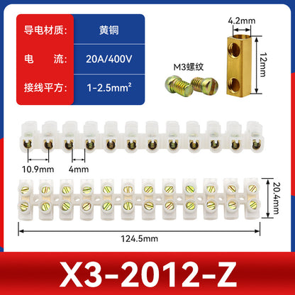X3 Terminal 3/5/10/20/30/60/80/100/150A-12 Position Terminal Block Wire Connector