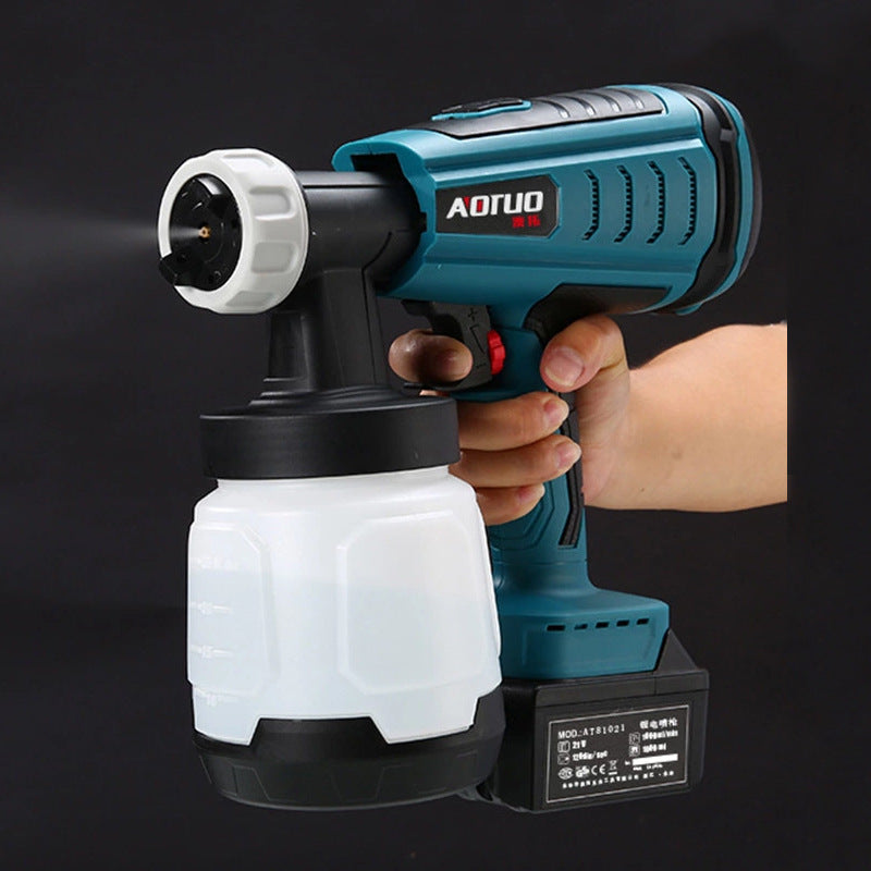 Cross-border lithium battery brushless spray gun, high-pressure electric spray gun, spraying tool, latex paint spray gun wholesale