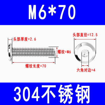 201/304 Stainless Steel Beveled Hex Socket Head Screws, Flat Head Hex Socket Furniture Screws M3 M4 M5 M6 M8