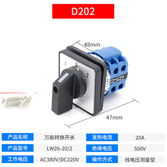 LW26-20 LW39B-16 /3 D303/3 Silver Dot Universal Changeover Switch Combination Switch